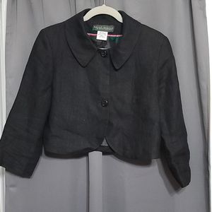 Harve Benard cropped linen blazer size 8